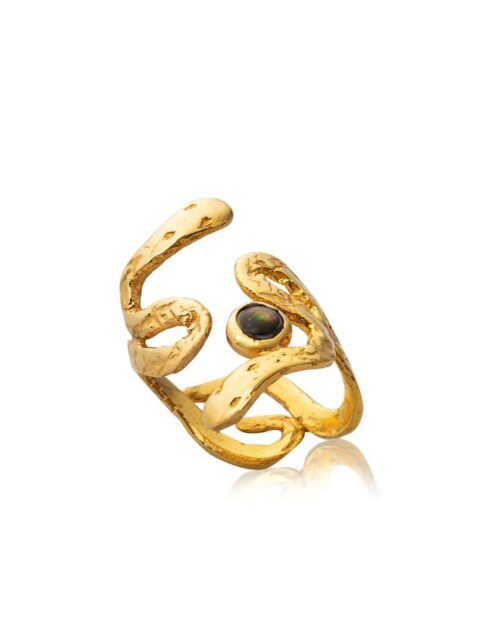 Electra Onyx Snake Ring