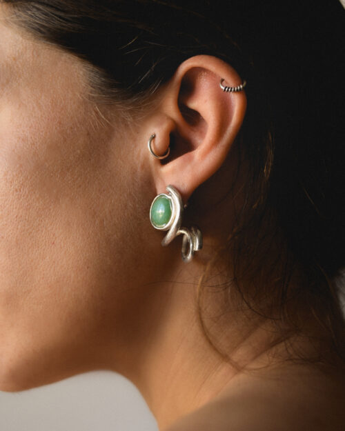 Green Gemstone Earrings