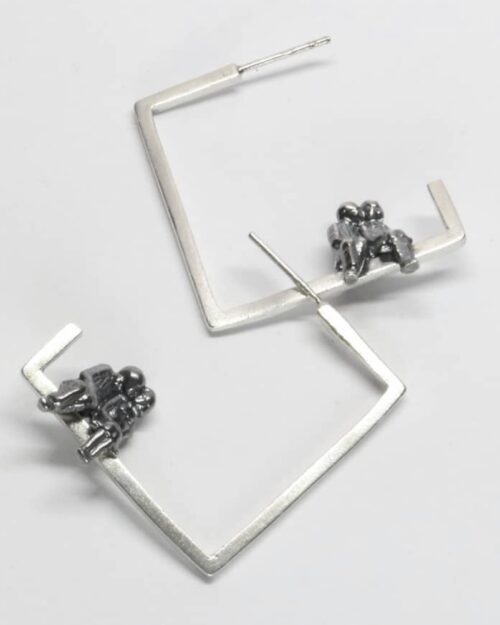 Rene & Christopher square earrings