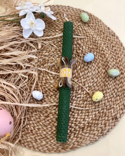 Λαμπάδα κηρήθρα πράσινη