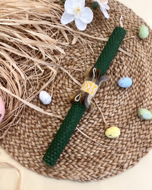 Λαμπάδα κηρήθρα πράσινη