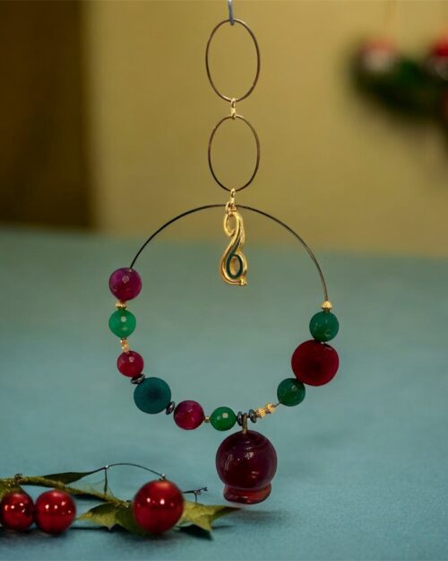 Γούρι με γυάλινο ρόδι