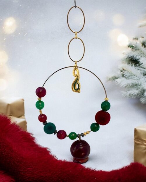 Γούρι με γυάλινο ρόδι