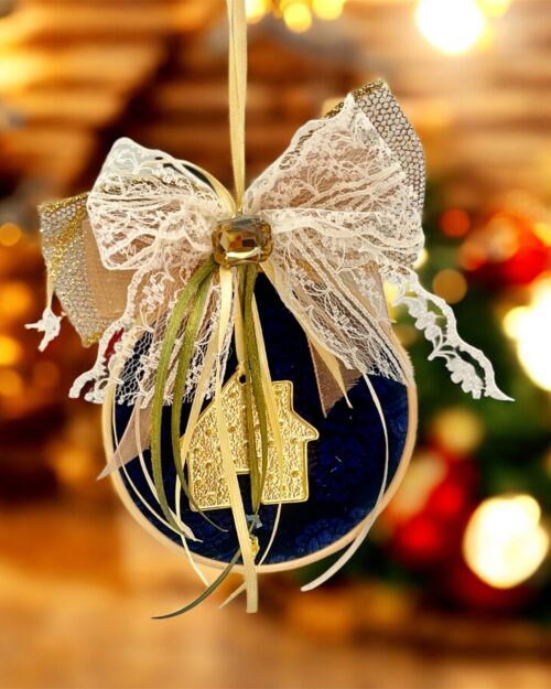 Γούρι καδράκι με σπίτι