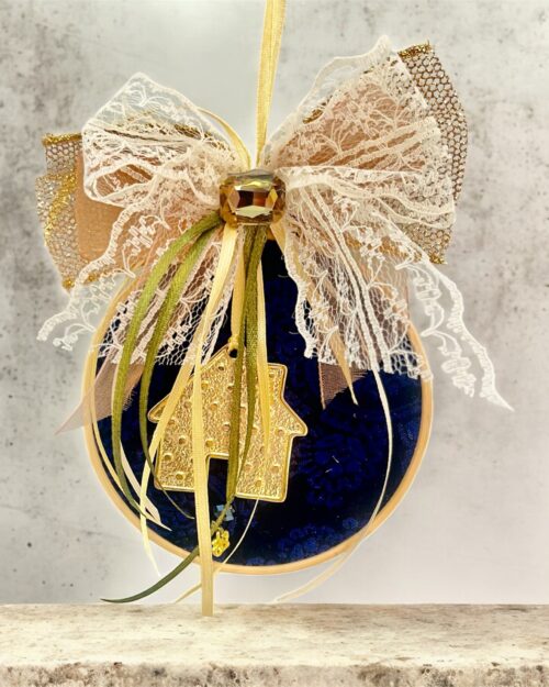 Γούρι καδράκι με σπίτι