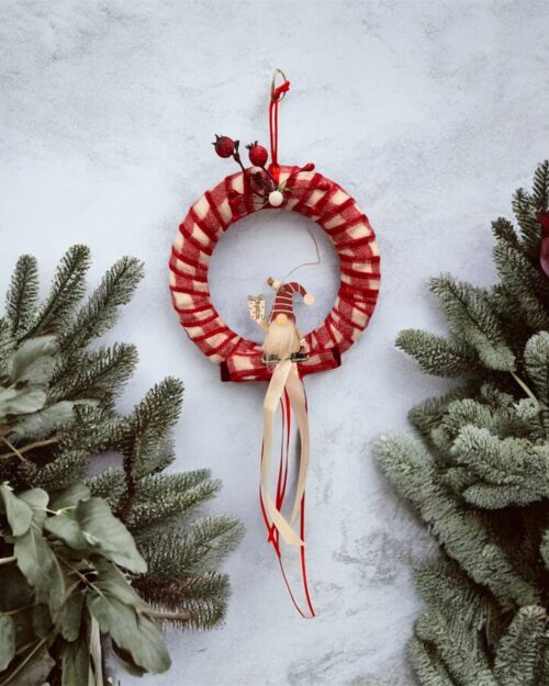 Γούρι χριστουγεννιάτικο στεφανάκι