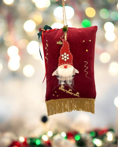 Γούρι μαξιλάρι με Άγιο Βασίλη