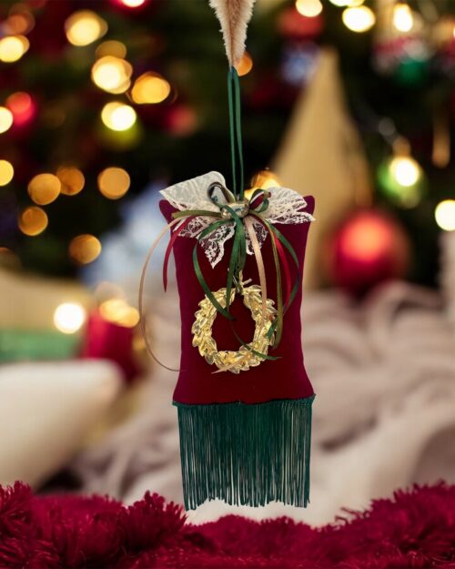 Γούρι βελούδινο μαξιλαράκι