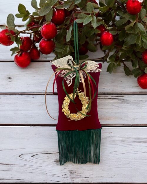 Γούρι βελούδινο μαξιλαράκι