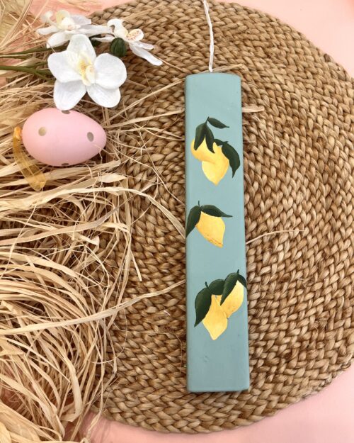 Λαμπάδα ζωγραφιστή με λεμόνια