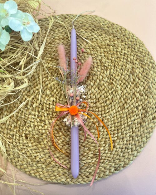 Λαμπαδάκι με αποξηραμένα λουλούδια