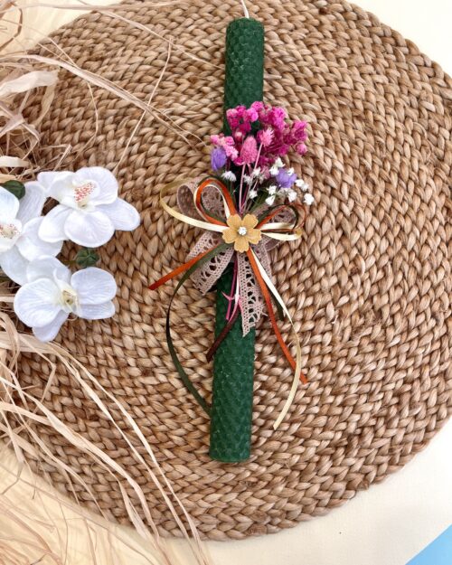 Λαμπάδα κηρήθρα πράσινη