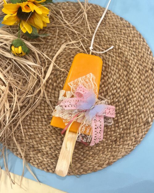 Λαμπάδα παγωτό πορτοκαλί