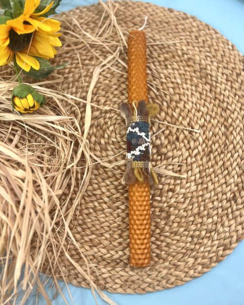 Λαμπάδα κηρήθρα πορτοκαλί