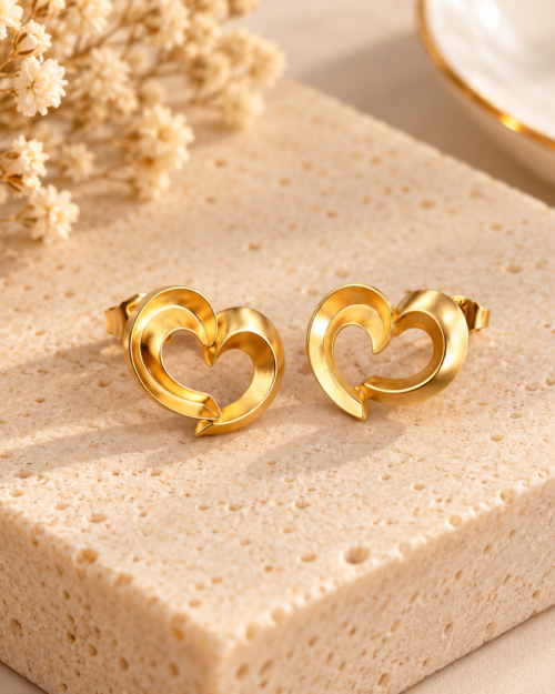 Σκουλαρίκια Golden Heart